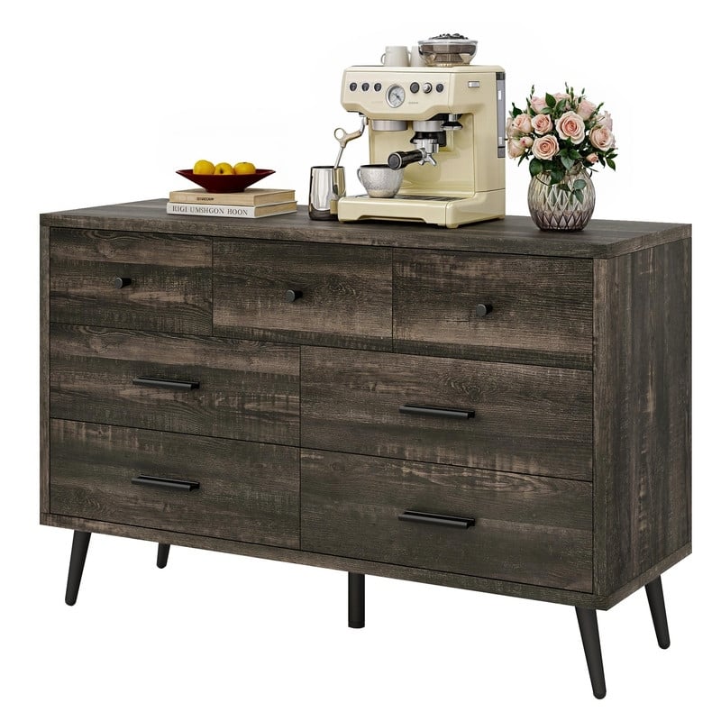 Moasis 7 Drawer Double Dresser Storage Dresser
