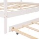 preview thumbnail 8 of 25, Full Size Wooden House Bed with Trundle and Roof