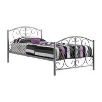 Silver Metal Twin Bed Frame