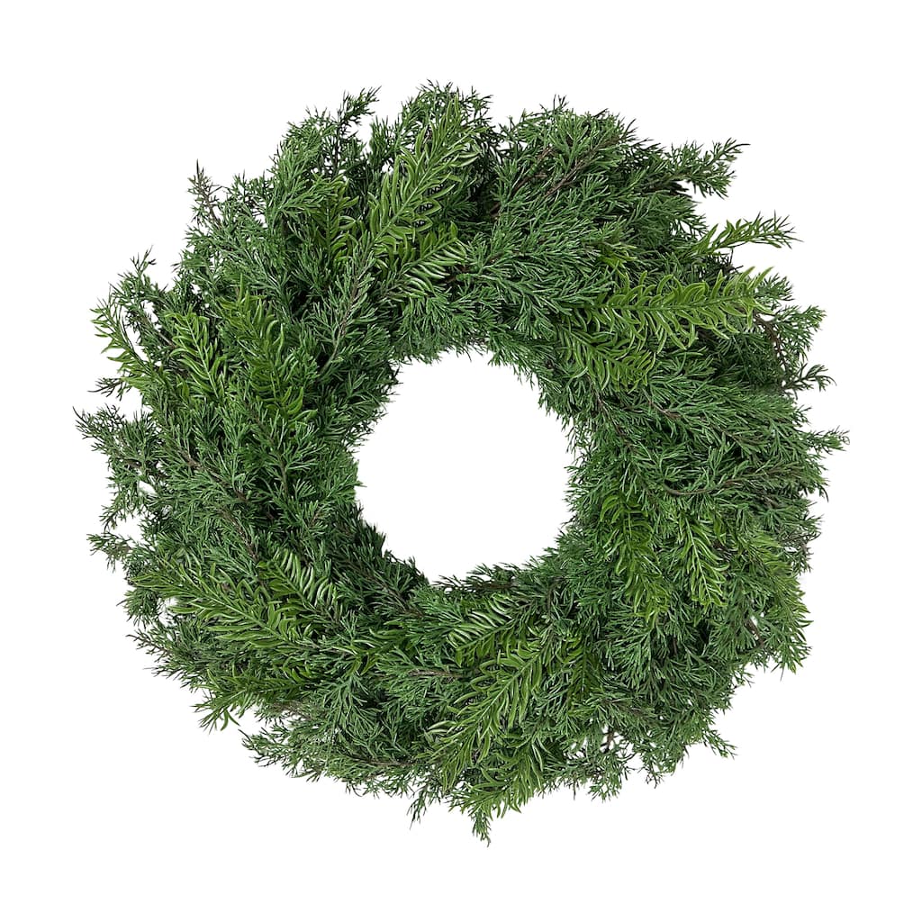 Puleo International 24" Artificial Christmas Wreath with Soft PE Branch Tips