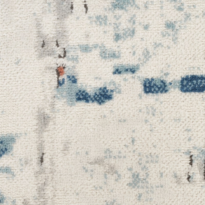 Nourison Quarry Indoor only Abstract Area Rug - 5' 3" x 7' 3" - Beige/Blue/Rust