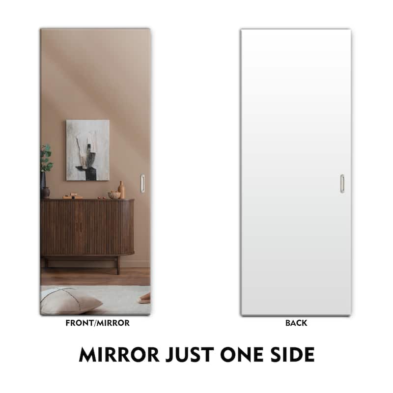 Frameless Mirror Sliding Door with Hidden / Invisible Hardware