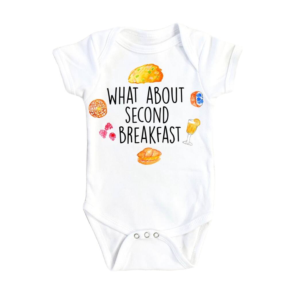 Second Breakfast Fantasy - Baby Boy Girl Clothes Infant Bodysuit Funny Cute Newborn