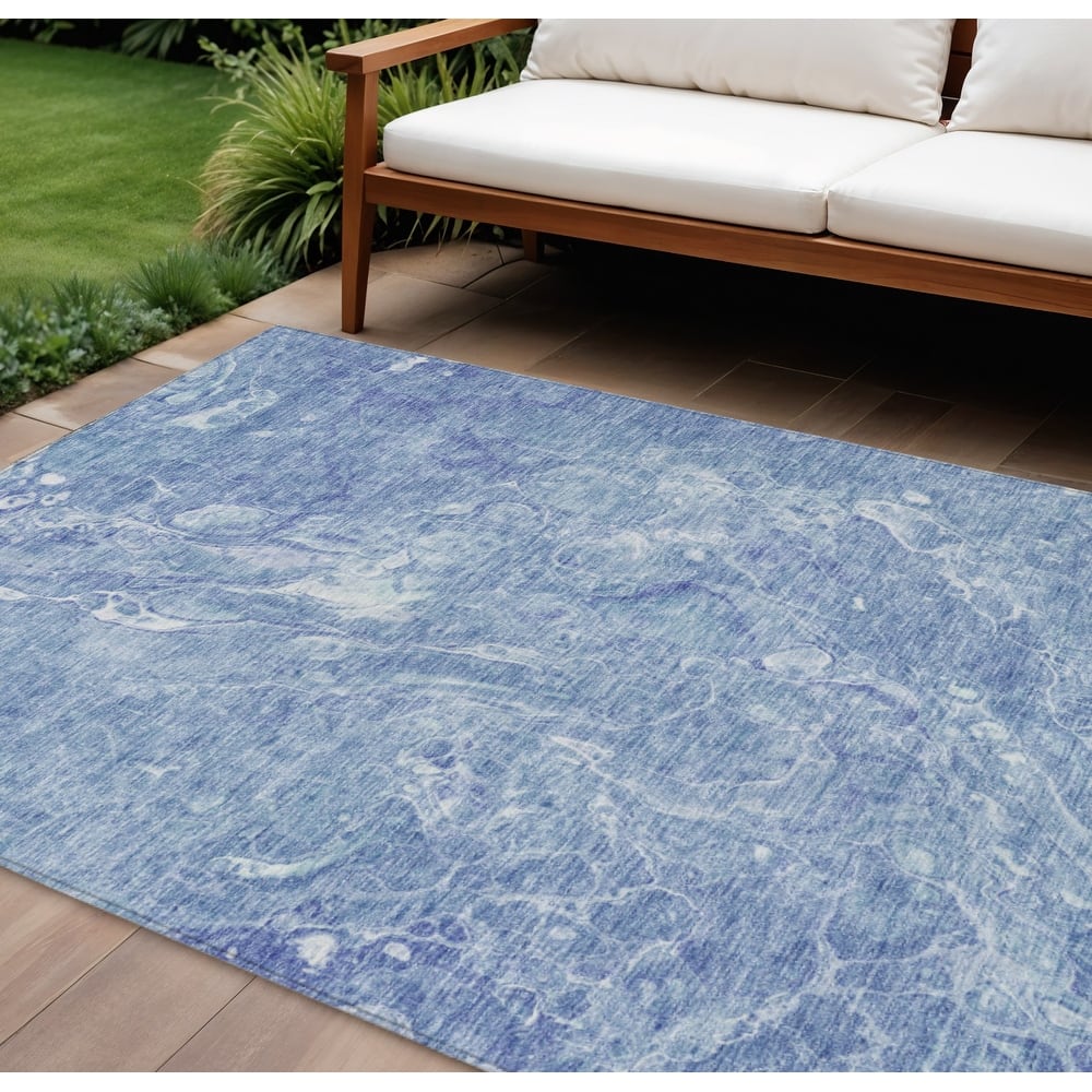 HomeRoots Abstract Transitional Rectangle Outdoor Rug