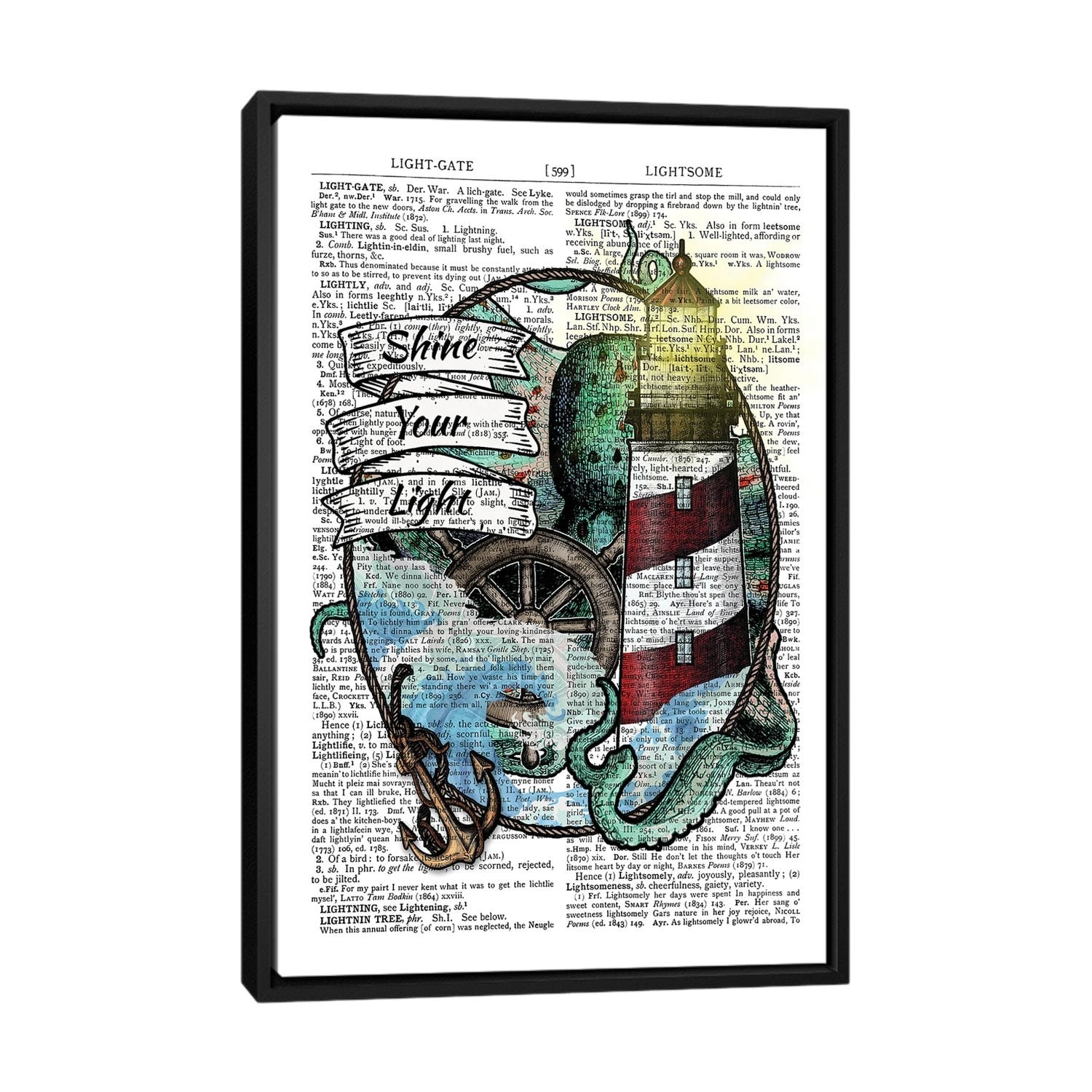 iCanvas "Shine Your Light" by In the Frame Shop Framed