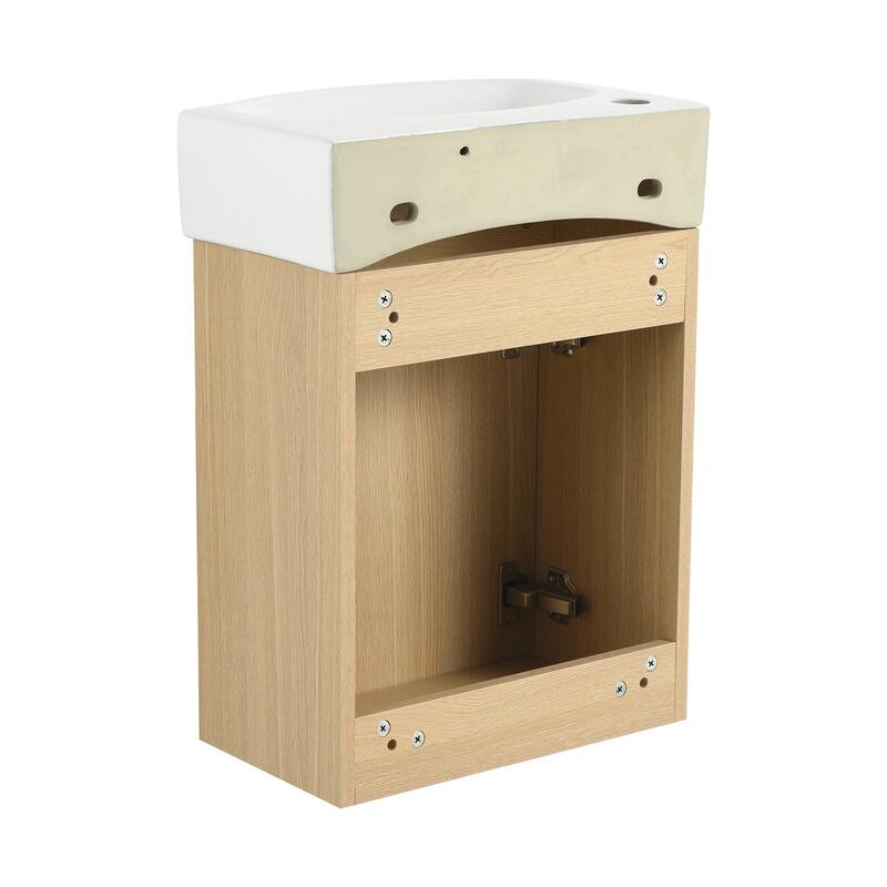 BNK 16"/20"/24"/30"/36" Single Sink Bathroom Vanity with Soft Close Door and Shelf