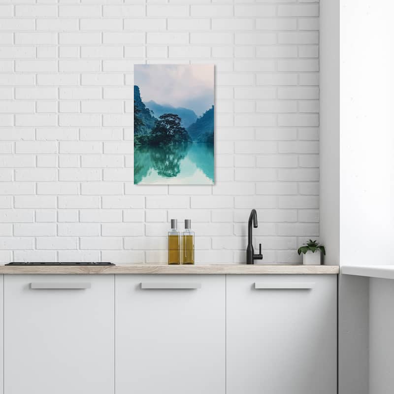 Wynwood Studio Canvas Nature and Landscape River Water and Teal Green and Tropical Wall Art Canvas Print - 24 x 16
