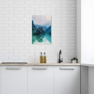 Wynwood Studio Canvas Nature and Landscape River Water and Teal Green and Tropical Wall Art Canvas Print