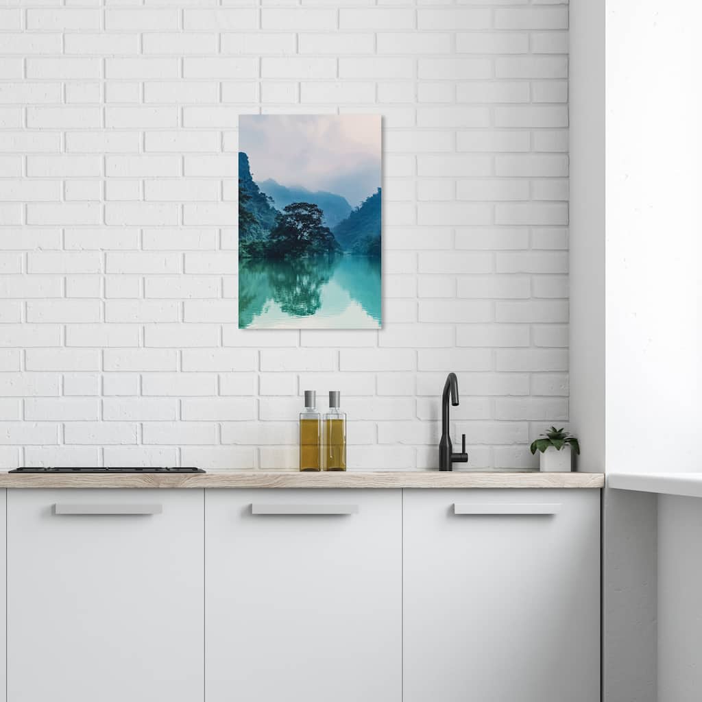 Wynwood Studio Canvas Nature and Landscape River Water and Teal Green and Tropical Wall Art Canvas Print