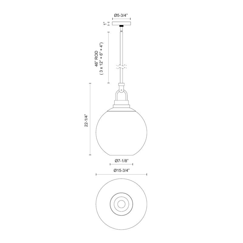 Alora Lighting PD520516CL Copperfield 16" Wide Pendant with Clear