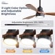 preview thumbnail 69 of 70, Sofucor 48/52 Inch Solid Wood Ceiling Fan with Light Optional, 6-Speed Reversible DC Motor and Remote control,Smart Optional