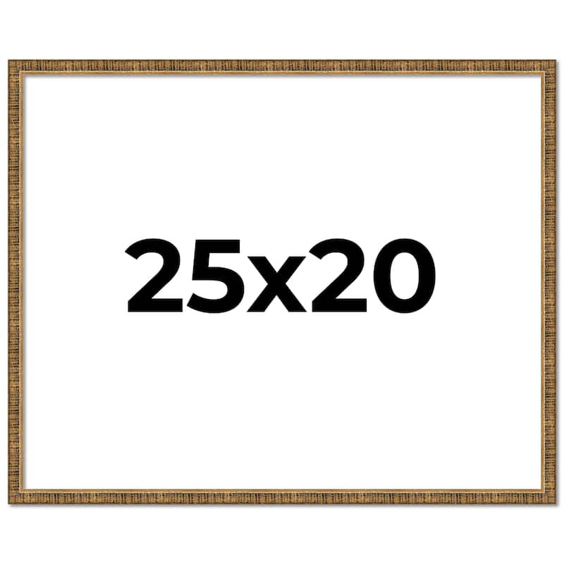 25x20 Frame Black Real Wood Picture Frame Kingsley Gold Distressed Photo Frame with UV Acrylic Foam Board Backing &