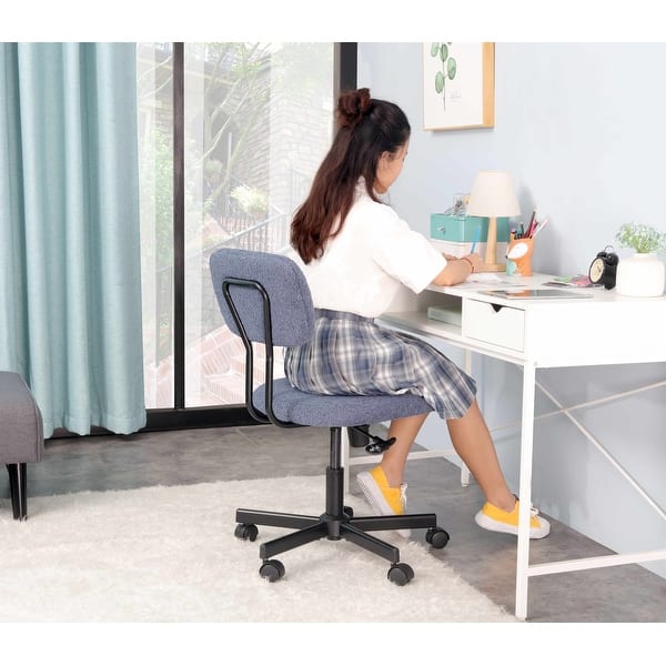slide 2 of 66, Ergonomic Low Back Velvet Office Chair with Armrests Adjustable Swivel Computer Desk Chair for Small Spaces, Home & Workspace