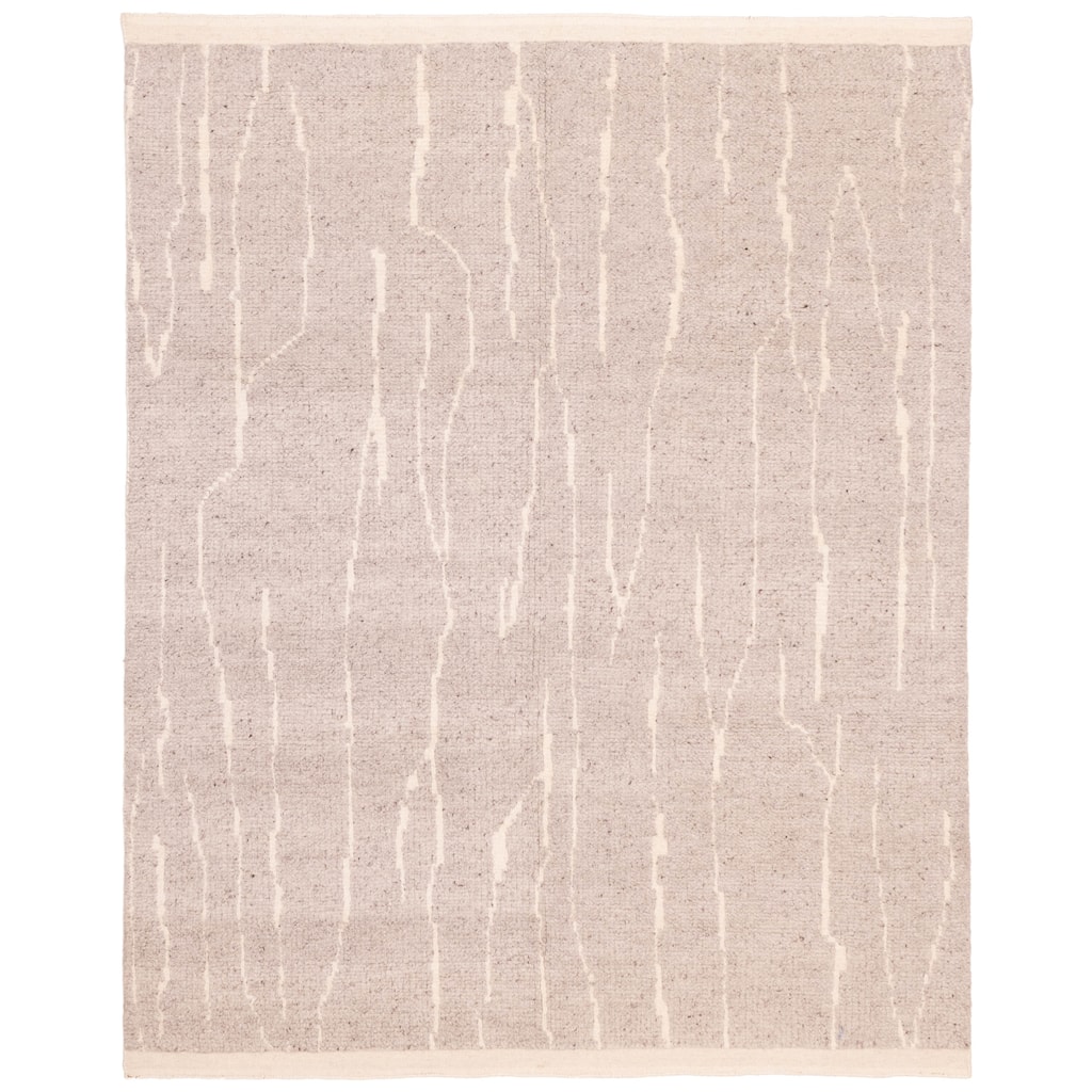 ECARPETGALLERY Hand-knotted Looma Grey Wool Rug - 7'11 x 9'10