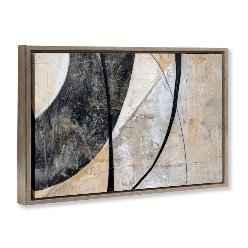 Stupell Arched Urban Abstract Framed Floater Canvas Wall Art Design By LSR Creative Studio