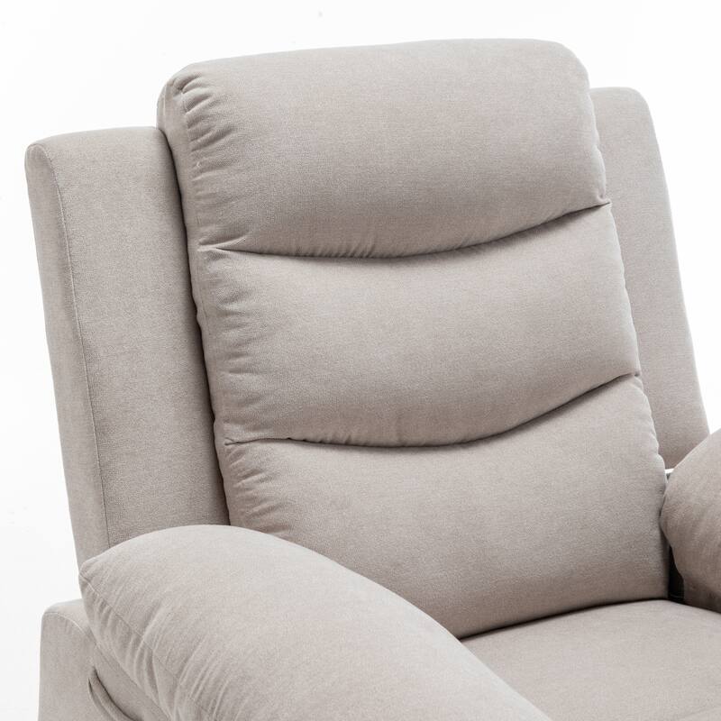 Ergonomic Electric Recliner Chair Velvet Single Sofa Recliner Chair with 8 Point Vibration Massage, Heating and Side Pocket