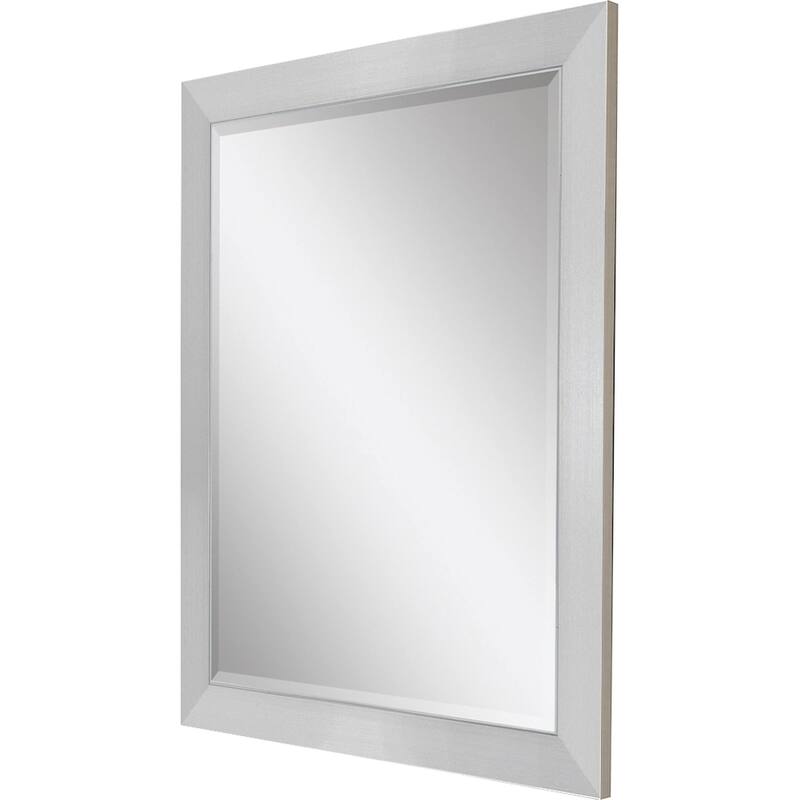 HomeRoots 32" Silver Framed Accent Mirror - 26.00 in. x 32.00 in. x 1.00 in.