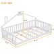 preview thumbnail 14 of 40, Wooden Montessori Floor Bed with Guardrails, House-Shaped Floor Bed, Wood Slat Support