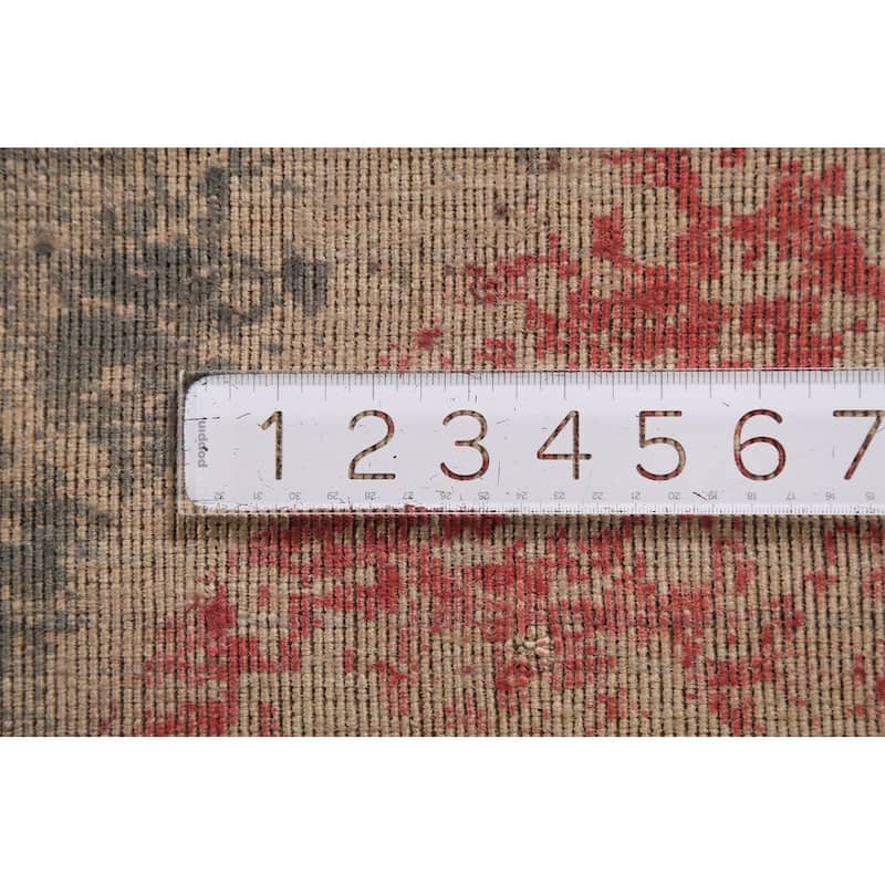 Abstract Contemporary Foyer Rug Hand-Knotted Wool Carpet - 3'0"x 6'5"