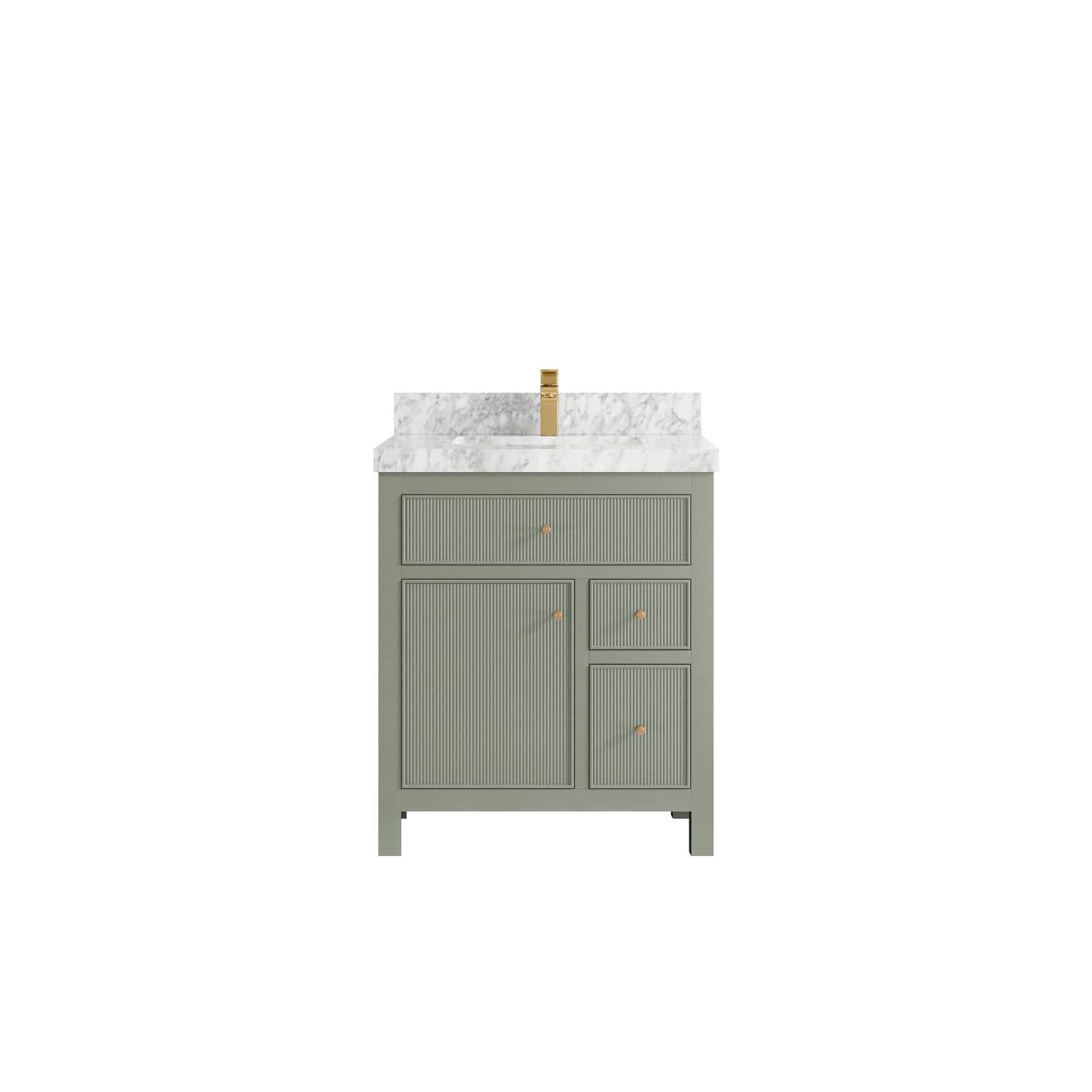 Willow Collections 30 in W x 22 in D Sonoma Free Standing Reeded Single Sink Bathroom Vanity with Countertop