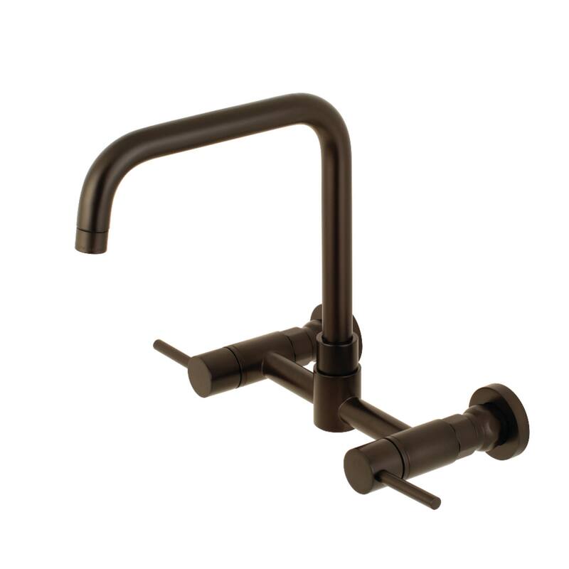 Kingston Brass Concord 1.8 GPM Wall Mounted Bridge Kitchen Faucet - Oil Rubbed Bronze