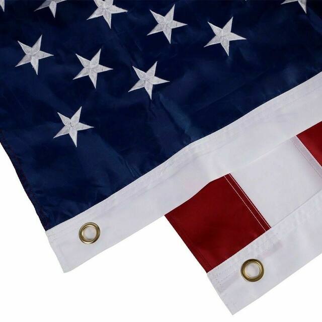 American Flag 4x6 ft Outdoor Heavy Duty Embroidered Stars USA Flag