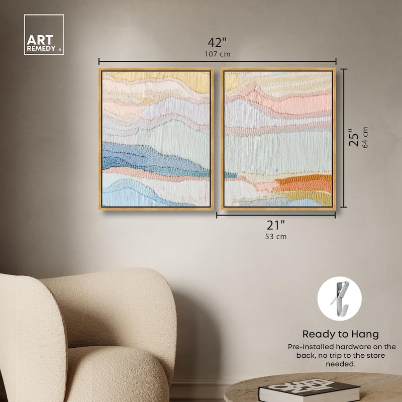 Gentle Breeze II Canvas Set of 2 by Art Remedy