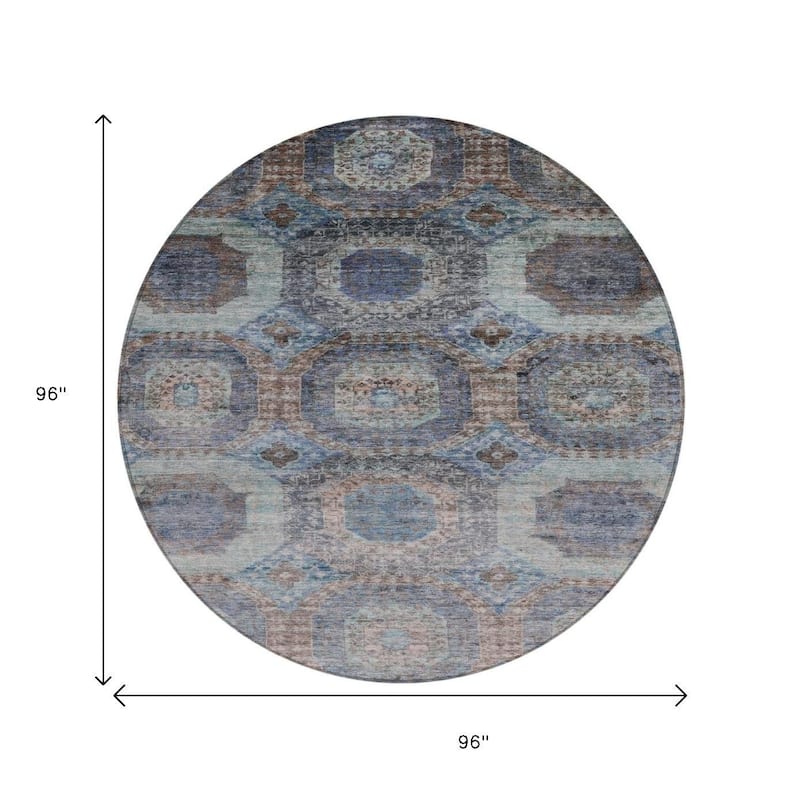 HomeRoots Medallion Transitional Rectangle Outdoor Rug
