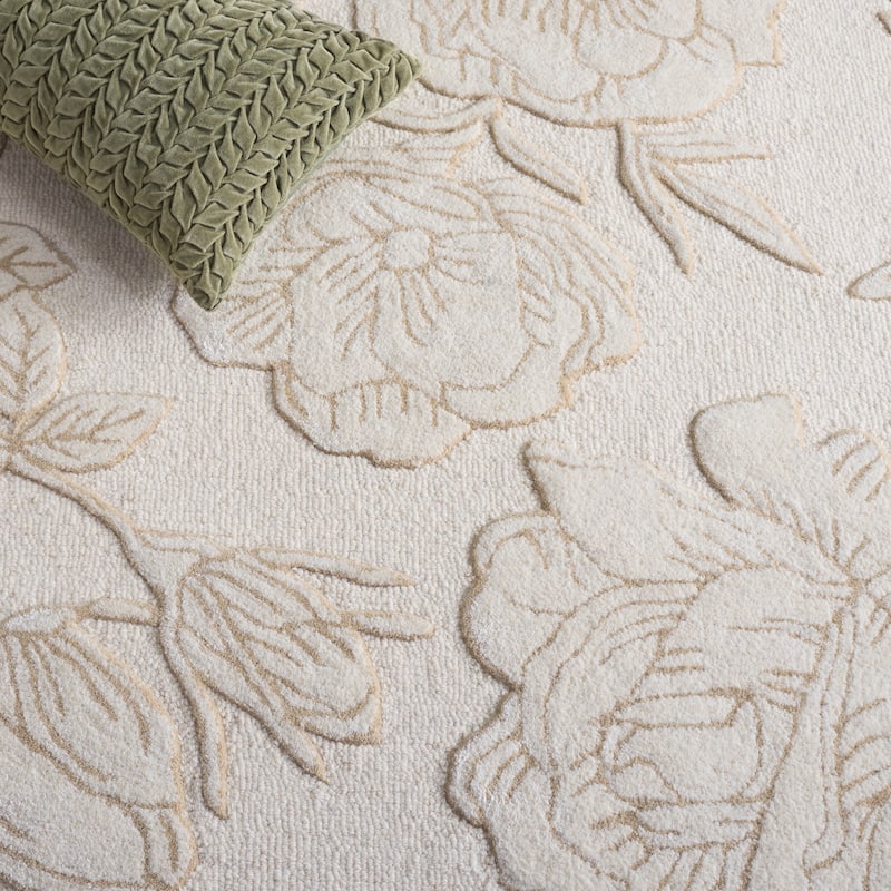 SAFAVIEH Handmade Glamour Arsenia Floral Wool Rug