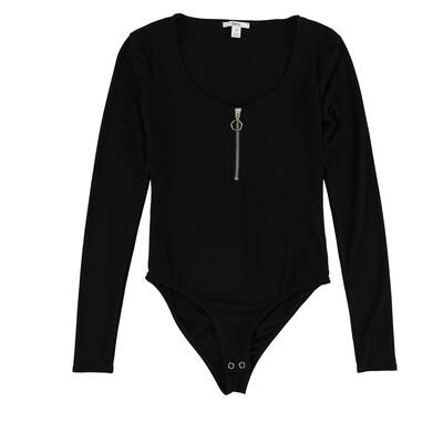 Bar Iii Womens Zip Bodysuit Jumpsuit