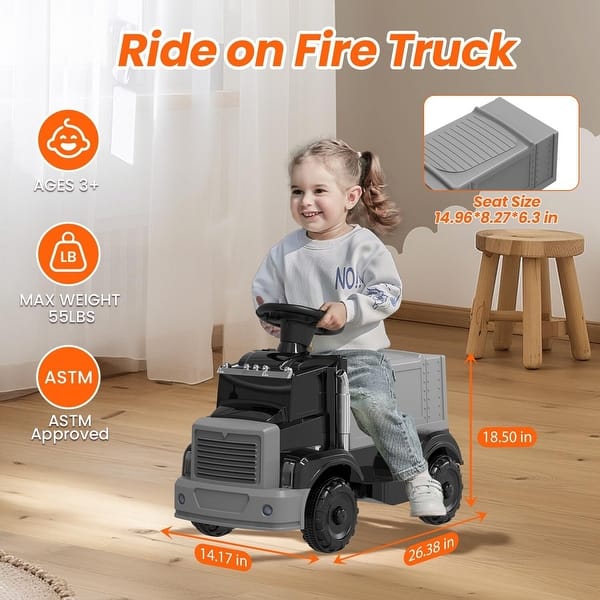 dimension image slide 1 of 3, EROMMY Kids Ride-On Cars – 24V 2-Seater Dump Truck / 12V Fire Truck / 1:16 High-Speed RC Car – Multiple Colors & Styles