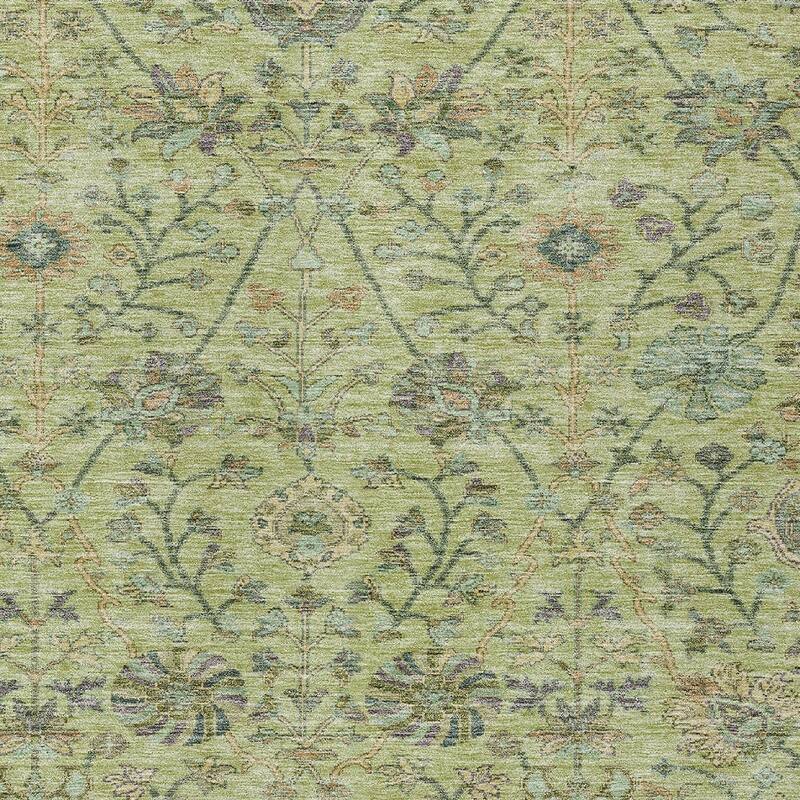 HomeRoots Floral Transitional Rectangle Outdoor Rug