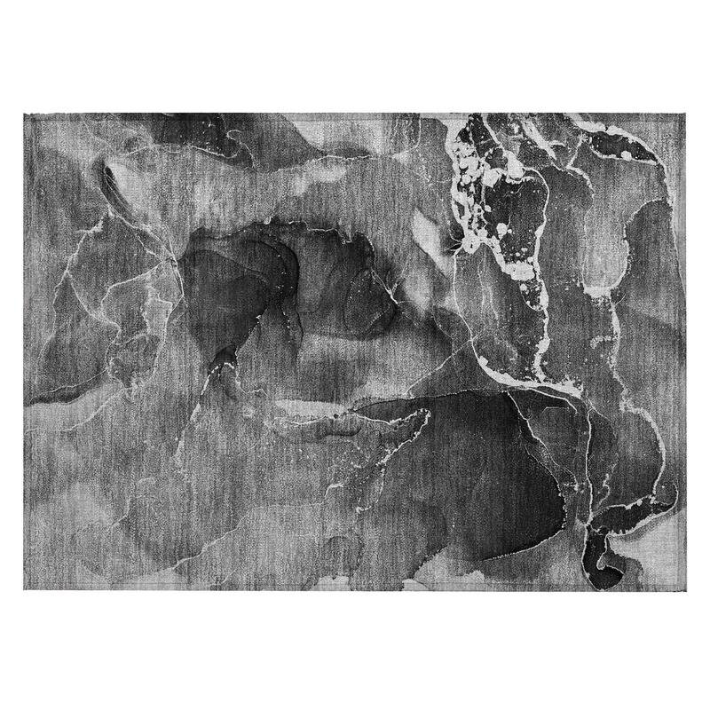 Baro Unique Abstract Weather Resistant Sleek Contemporary Outdoor Rug