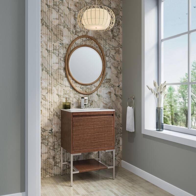 James Martin Vanities 805-V23.6-BN-GW Mantova 24" Single Basin Poplar