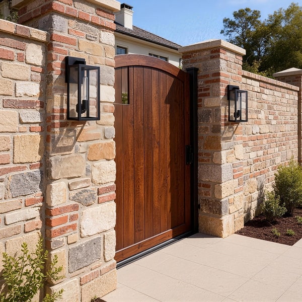 slide 2 of 22, 2-pack 1-light/2-light Metal Outdoor Wall Sconce Weather-resistant