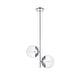 preview thumbnail 12 of 10, Modern 2-light 17-inch Double Bubble Pendant w/ Clear Glass Chrome