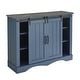 preview thumbnail 20 of 25, Rustic 47-inch Bar Cabinet with Sliding Barn Door