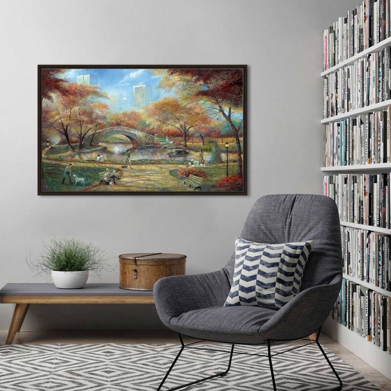 "Dog Park" by Ruane Manning Print on Floating Canvas