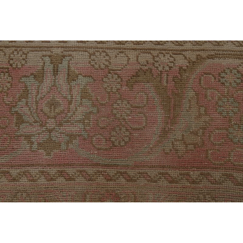 Medallion Tabriz Persian Vintage Area Rug Hand-Knotted Wool Carpet - 9'6" x 12'8"