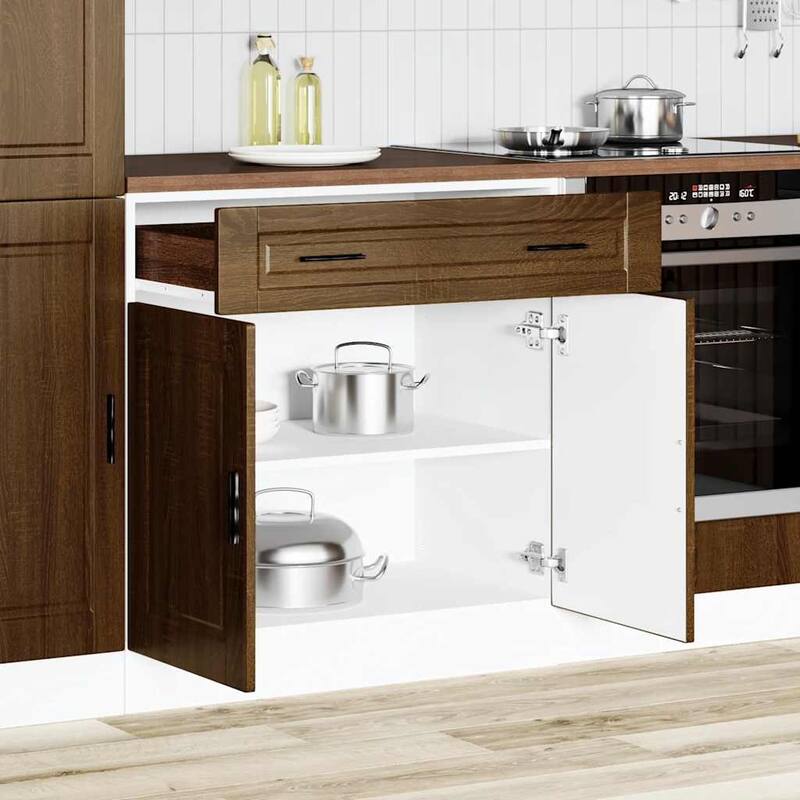 vidaXL Kitchen Base Cabinet Brown oak Engineered wood Kitchen Base Cabinet - 18.1 x 31.5 x 32.1