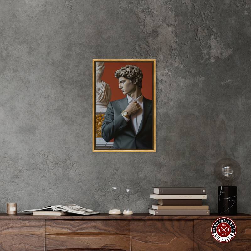 Notoriart Sculpture With Style Framed Men Style 1 Piece Canvas Wall Art