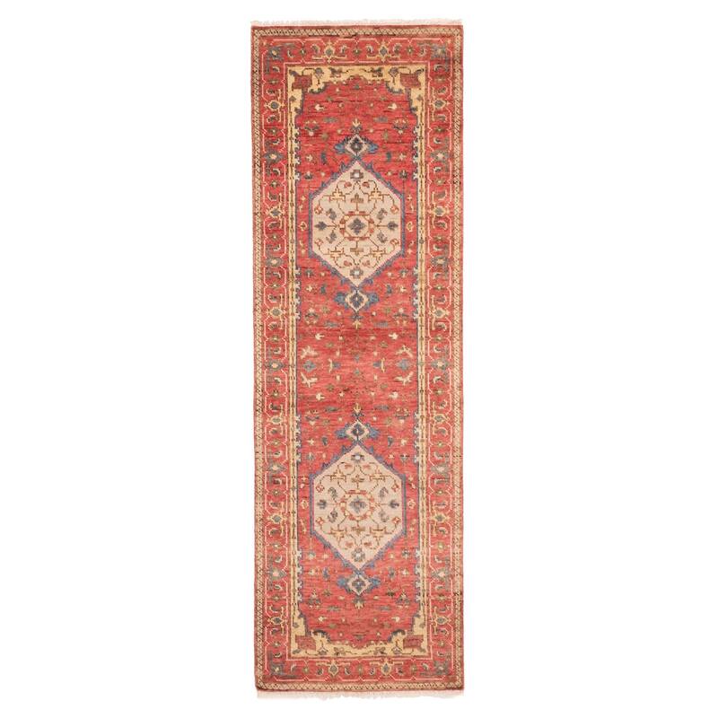 ECARPETGALLERY Hand-knotted Jules Serapi Red Wool Rug - 2'6 x 7'11