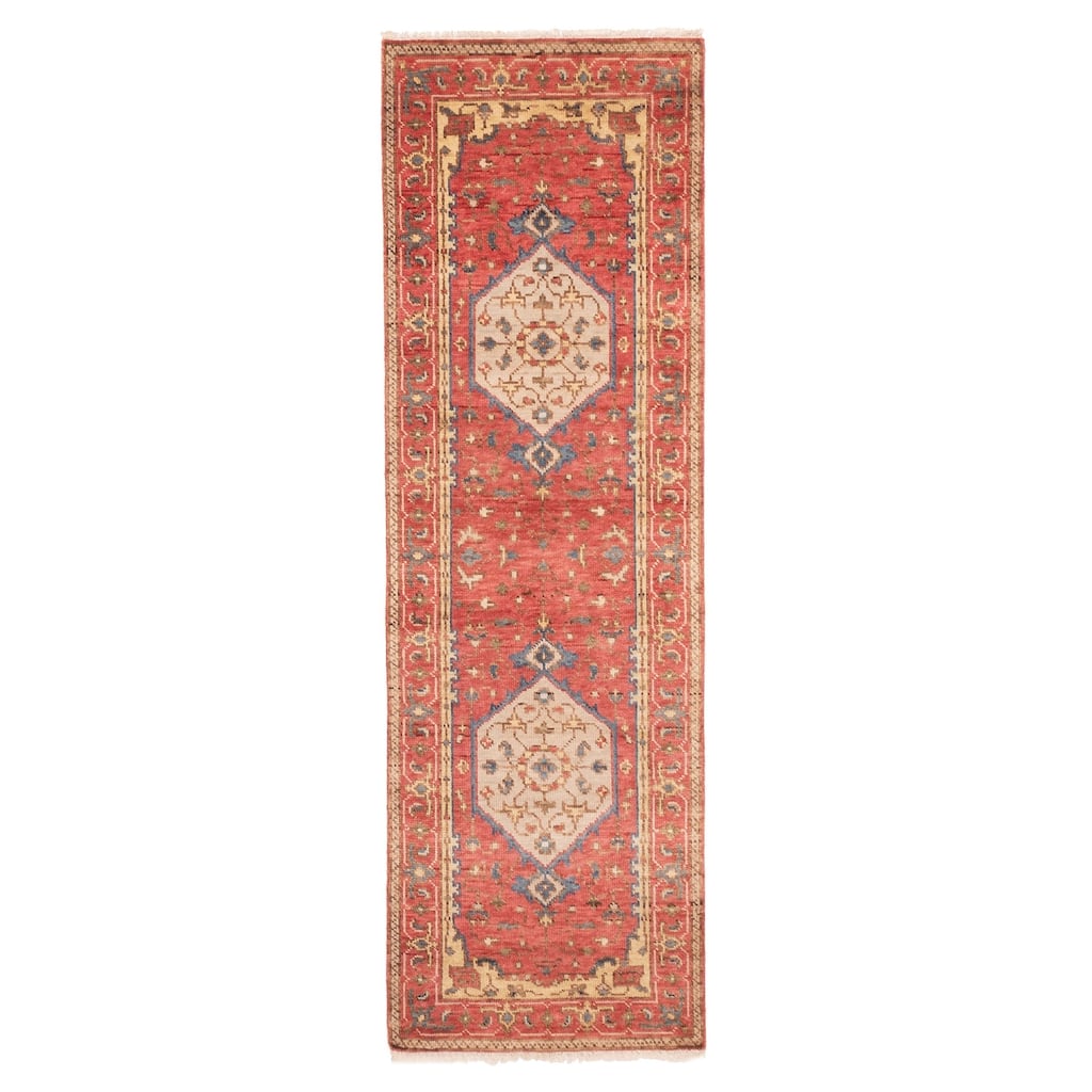 ECARPETGALLERY Hand-knotted Jules Serapi Red Wool Rug - 2'6 x 7'11