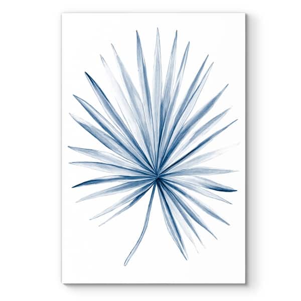 slide 2 of 10, Indigo Tropical Leaves II -Premium Gallery Wrapped Canvas