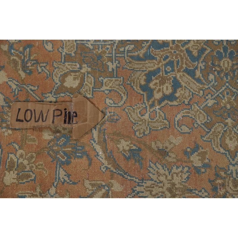 Orange Vintage Najafabad Persian Area Rug Hand-Knotted Wool Carpet - 9'5" x 13'4"