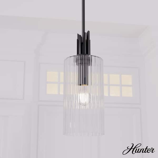 slide 2 of 15, Hunter Gatz 1-Light Pendant - Kitchen Island, Dining Room, Entry - Glam, Contemporary, Transitional 6" - Matte Black