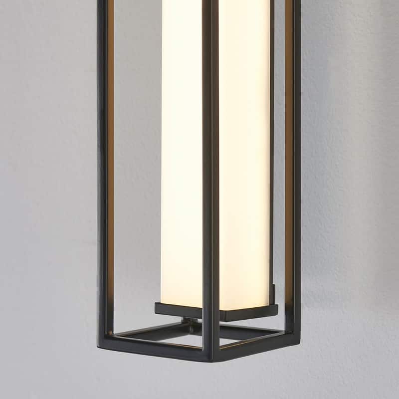 KAWOTI Geometric LED Vanity Light with Frosted Acrylic Shade - W24" x E4" x H4.25"