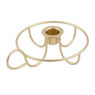 Novica Handmade Twisted Delight Iron Candle Holder