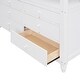preview thumbnail 11 of 43, Full Size Loft Bed with Drawers and Writing Desk, Wooden Storage Bed with Shelves, Safety Guardrails and Ladder