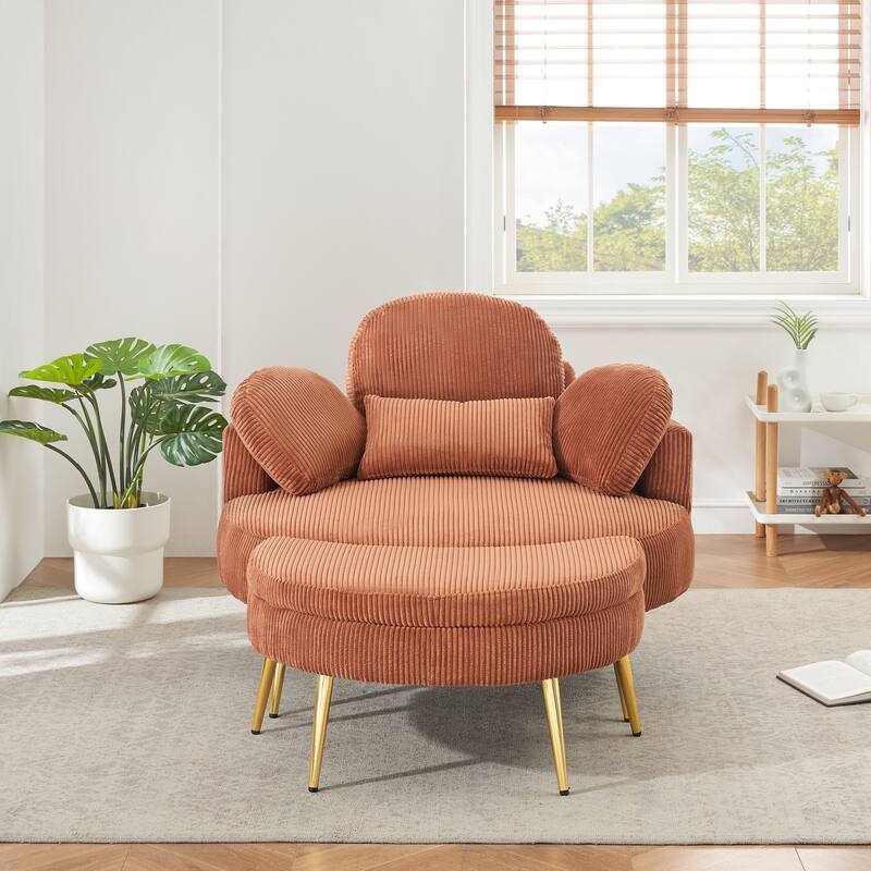 61 Inches Comfortable Seat Small Sofa with Small End Table